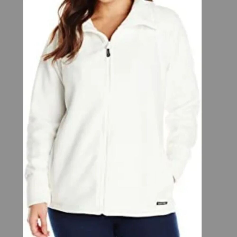 Calvin Klein Performance White Polar Fleece Jacket Headphones  Size S